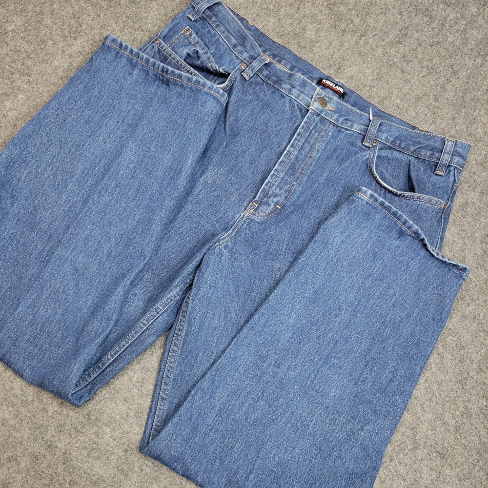 Kirkland Signature Jeans Mens 40x32 Blue Denim Streetwear Everyday Dad Casual